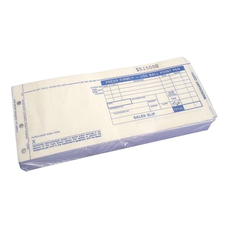 Centurion Medical Products Centurion 3.25 in. x 7.875 in. Charge Card Sales Slip, 100PK 93392